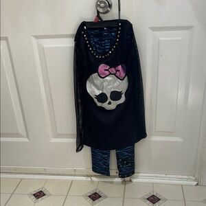 Kids Skull Costume with Pink Bow